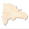 Unfinished Wood Dominican Republic Country Shape Caribbean Craft up to 46" DIY 12" / 1/8" view 1