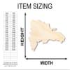 Unfinished Wood Dominican Republic Country Shape Caribbean Craft up to 46" DIY 12" / 1/8" view 2