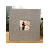 DANCOLOR 16inch Linen DIY Photo Album Lovers Birthday Gift Wedding Photos Baby Photo Ablum Scrapbook Paper Crafts Albums Sticky (Color : Gray-Black Page, Size : 27 * 28cm) view 1