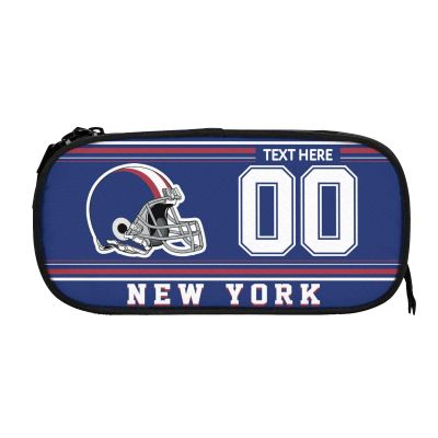 Midkepf New York Pencil Case, Custom Name and Number Pencil Box, Personalized Football Style Pencil Case, Customized Pen Case Gift for Men women fans