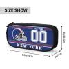 Midkepf New York Pencil Case, Custom Name and Number Pencil Box, Personalized Football Style Pencil Case, Customized Pen Case Gift for Men women fans view 2