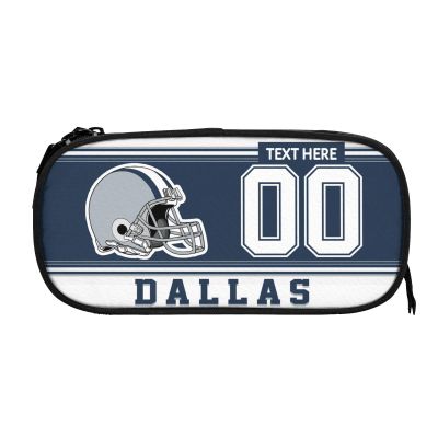 Midkepf Dallas Pencil Case, Custom Name and Number Pencil Box, Personalized Football Style Pencil Case, Customized Pen Case Gift for Men women fans