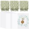 Fabbay 100 Pcs Wedding Invitations Wraps Set Include Pre Folded Vellum Jackets for 5 x 7 Inch Invitations Natural Dried Pressed Flowers for Wedding Craft DIY view 1