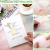 Fabbay 100 Pcs Wedding Invitations Wraps Set Include Pre Folded Vellum Jackets for 5 x 7 Inch Invitations Natural Dried Pressed Flowers for Wedding Craft DIY view 4