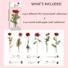 ZXMNBH Stickers for Scrapbooking Kit Red Rose Aesthetic Paper Diary Planner Junk Journaling Decorative Supplies 12 Pcs/Pack view 2