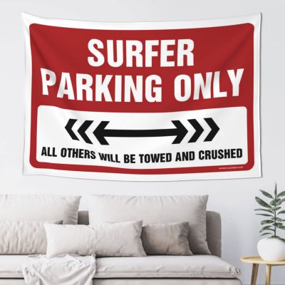 CakJuice Vintage Bar Decor Surfer Parking Only Tapestry Wall Decor for Dorm Vintage Room Decor (Size : 75X100CM)