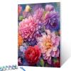 TUMOVO Dahlias Flowers Paint By Numbers For Adults Beginner African Tropical Wildflowers DIY Acrylic Canvas Girls Bedroom Decor Painting Kits Magical Floral Art 16x20 Inch (DIY Frame) view 1