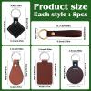 Tikjiua 25 Pcs Leather Key Fob Kit, 5 Types PU Leather Key Fobs with Rivets and Keychain Ring, Diy Keychains Holder for Keychain Making Craft Working view 2