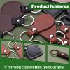 Tikjiua 25 Pcs Leather Key Fob Kit, 5 Types PU Leather Key Fobs with Rivets and Keychain Ring, Diy Keychains Holder for Keychain Making Craft Working view 4