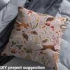 Lovely Rabbit Fabric by The Yard Cartoon Mushroom Cute Owl Animal DIY Craft Glitter Stars Wild Plant Rustic Style Fabric for DIY Soft Flannel Polyester No Stretch 10 Yards,360" Lx59 W Pink view 3