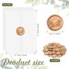 Tigeen 100 Set Invitations Wraps Set Includes Pre Folded Vellum Jackets for 5 x 7 Invitations Dried Pressed Eucalyptus Leaves Eucalyptus Gold Wax Seal Stickers for Wedding DIY Craft Gift view 2