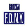 F.D.N.Y. Embroidery Patch 4x10 and 2x5 Hook Navy All White Letters Embroidered Iron on Patch Sew On for Clothing Applique for Jackets, Hats, Backpacks Repair Patches for Craft view 1