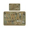 S.W.A.T Unit Embroidery Patches 4x10 and 2x5 Hook On Back Brown Letters Embroidered Iron on Patch Sew On for Clothing Applique for Jackets, Hats, Backpacks Repair Patches for Craft view 1