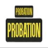 Probation Embroidery Patches 4x10 and 2x5 Hook Gold Embroidered Iron on Patch Sew On for Clothing Applique for Jackets, Hats, Backpacks Repair Patches for Craft view 1