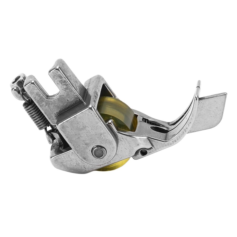 Roller Presser Foot Stainless Steel for Most Resistant Sewing Machines Applique Presser Foot for Most Sewing Machines Repair Replacement