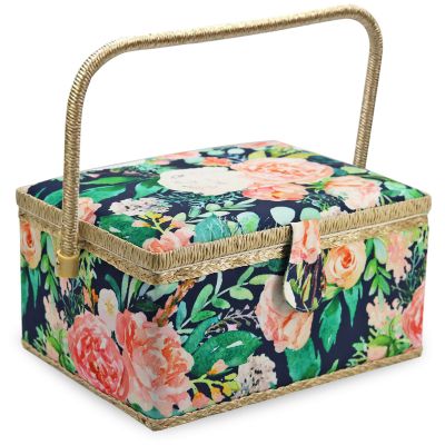 Large Sewing Basket with Accessories, Sewing Organizer Box for Sewing Supplies and DIY Crafting Tools Storage Christmas Gift for Sewing Craft Lovers