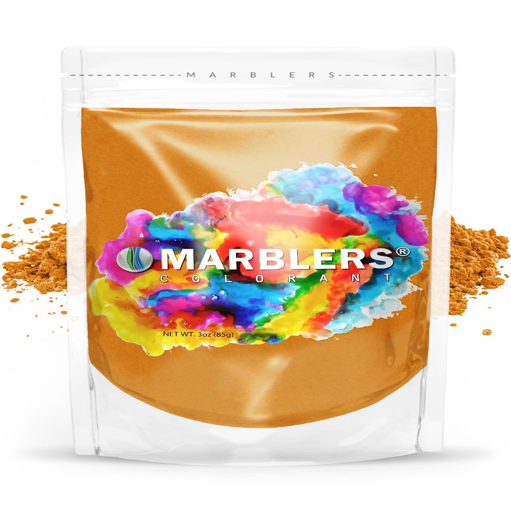 MARBLERS Orange Mica Powder [Pumpkin Orange] 3oz (85g) Cosmetic Grade Pigment, Epoxy Resin, Soap Making, Candle, Nail Art, Bath Bombs, Body Butter, DIY Crafts, Vegan, Cruelty Free