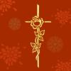 Cross and Rose Hot Foil Plates Scrapbooking for Paper Making Frames Card Craft No Metal Cutting Dies view 3