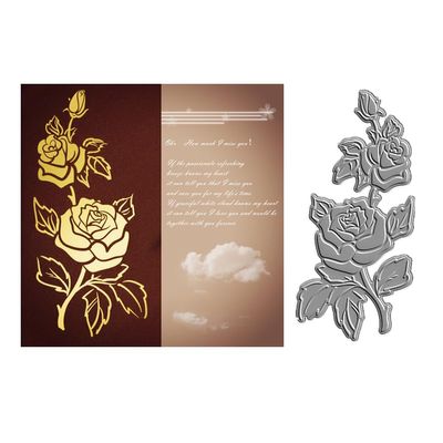 Love Rose Blossom Hot Foil Plates Scrapbooking for Paper Making Frames Card Craft No Metal Cutting Dies