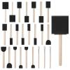 conda 25 Pack Different Size Assorted Foam Brush Set Wood Handle Paint Brush Set view 1