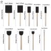 conda 25 Pack Different Size Assorted Foam Brush Set Wood Handle Paint Brush Set view 3