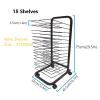 Mobile Paint Drying Rack - Art Drying Rack For Classroom, Metal Power Coated Design Artwork Storage Display Rack, Efficient And Organized Drying Rack Art for Students Masterpieces ( Size : 15-layer ) view 2