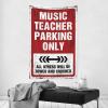 CakJuice Funny Bedroom Decor Music Teacher Parking Only Tapestry Man Cave Decorations Tapestry for Bedroom (Size : 75X100CM) view 2