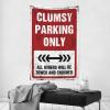 Tapestry with Words Clumsy Parking Only Tapestry Funny Bedroom Decor Decor for Man Cave (Size : 75X100CM) view 2