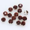 100P 4Mm Color Sew On Crystal Glass Rhinestone Diamante Jewels Silver Cup Claw Montees 4-Holes Sewing Stone Button Craft Garment - (Color: Smoked Topaz) view 2