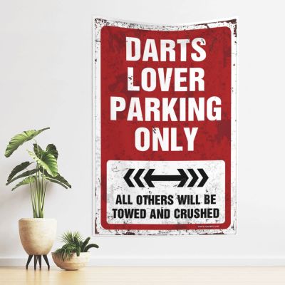 CakJuice Man Cave Accessories and Decor Darts Lover Parking Only Tapestry Bedroom Door Decor Ceiling Decor (Size : 75X100CM)