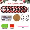 8 Pcs Christmas Snowflake Diamond Art Coasters Kit with Holder Red and Black Plaid Snowflake Diamond Art Coasters for Adults Diamond Art Kit Supplies for Xmas Holiday Presents view 2