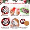 8 Pcs Christmas Snowflake Diamond Art Coasters Kit with Holder Red and Black Plaid Snowflake Diamond Art Coasters for Adults Diamond Art Kit Supplies for Xmas Holiday Presents view 3