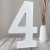 AOCEAN 10 Inch White Wood Numbers Unfinished Wood Numbers for Wall Decor Decorative Standing Numbers Slices Sign Board Decoration for Craft Home Party Projects (4) view 1