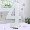 AOCEAN 10 Inch White Wood Numbers Unfinished Wood Numbers for Wall Decor Decorative Standing Numbers Slices Sign Board Decoration for Craft Home Party Projects (4) view 2