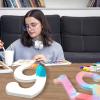 AOCEAN 10 Inch White Wood Numbers Unfinished Wood Numbers for Wall Decor Decorative Standing Numbers Slices Sign Board Decoration for Craft Home Party Projects (4) view 4