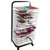 Art Drying Rack For Classroom - Mobile Metal Art Storage Rack, Classrooms Foldable Oil Painting Air Drying Rack, Sturdy Metal Art Rack, With 360-degree Universal Wheels Art Drying Rack ( Size : 25-lay view 4