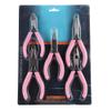 Jewelry Pliers, 5PCS Mini Pale red Metal Pliers Set Kit, Metal Pliers Set with Compact Size for Jewelry Crafts view 2