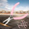 Jewelry Pliers, 5PCS Mini Pale red Metal Pliers Set Kit, Metal Pliers Set with Compact Size for Jewelry Crafts view 3