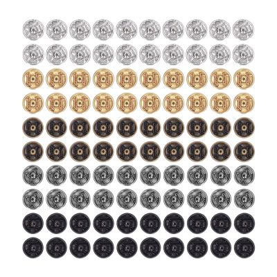100PCS 5mm Mini Snap Buttons for Doll Clothes Assorted Metal Snap Fasteners Buttons Round Button Buckle Small Press Buttons Miniature Snap Buttons for Dolls Clothing Sewing Accessories