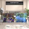 Red Lantern Double Sided Works of Monet Canvas Folding Screen - Lilies/Garden at Giverny, 3 ft. Short view 2