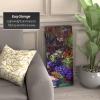 Red Lantern Double Sided Works of Monet Canvas Folding Screen - Lilies/Garden at Giverny, 3 ft. Short view 3