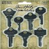 Advantus Tim Holtz Word Keys Set of 7 - Found, Heart, Fly, Lucky, Dream, Curious, Brave view 1