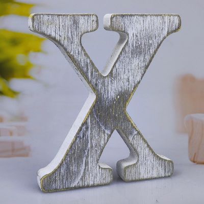 WOODOUNAI 8 Inch Wood Letters Unfinished Rustic Wood Letters for Wall Decor Decorative Standing Letters Slices Sign Board Decoration for Craft Home Party Projects (X)