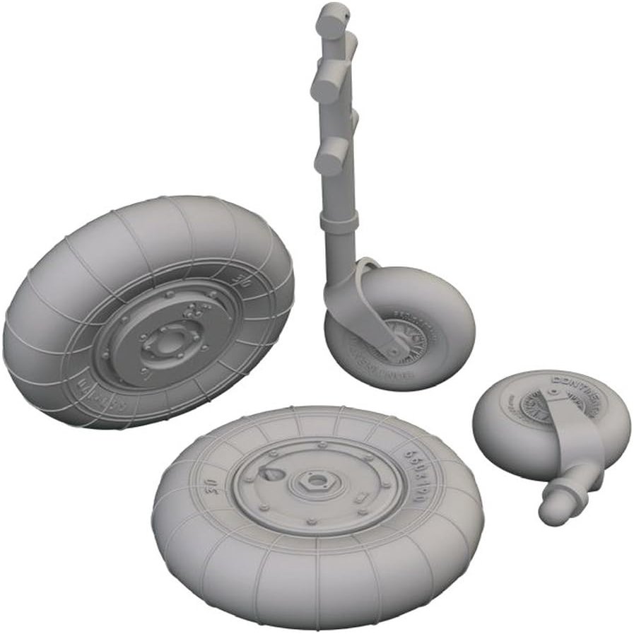 Eduard Sprue Brothers 1:48 Brassin - Bf109K-4 Wheels (EDU kit), EDU648914