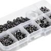 YORANYO 200 Sets Leather Rivets Kit Mixed Sizes - Star Studs for Clothing Fabric - Gunmetal Rivets With Crafting Tool for Repair Decorate Jackets Shoes Bags Belts Purse view 4