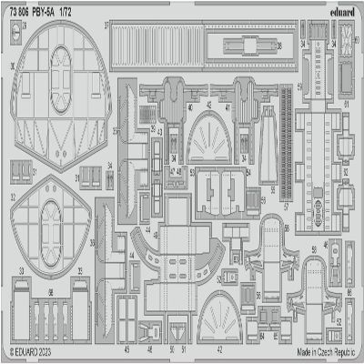Eduard Sprue Brothers 1:72 Color PE - PBY-5A Catalina Detail Set (ACA/H2K kit), EDU73806