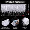 Soarer White Ostrich Feather Trim - 2Yards 5-7inch Feathers Fringe Trim for DIY Sewing Clothing,Wedding,Christmas Home Party(Off-White) view 3
