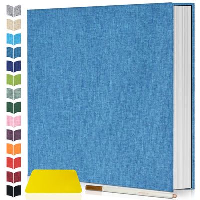 Artfeel Photo Album Self Adhesive Scrapbook,60 Pages Large Photo Book for 4x6,5x7,8x10 Pictures,DIY Album for Baby Wedding Family Travel Birthday,with Metallic Pen and Scraper