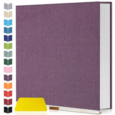 Artfeel Photo Album Self Adhesive Scrapbook,60 Pages Large Photo Book for 4x6,5x7,8x10 Pictures,DIY Album for Baby Wedding Family Travel Birthday,with Metallic Pen and Scraper