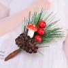 Artificial Christmas Picks, 10 PCS Christmas Mini Pine Picks Pine Tree Plants Red Berry Picks Berry Branches with Pinecones Holly Leaves for Party Flower Arrangements Wreaths Xmas Tree Gift Decor(Red) view 1